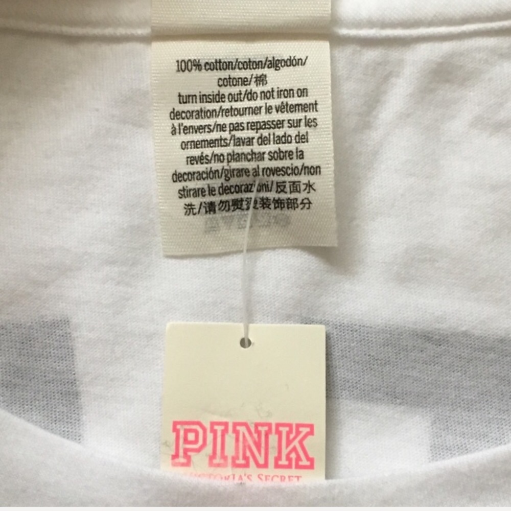 NWT PINK Victoria’s Secret Tee Top New With Tag RARE - Picture 7 of 7